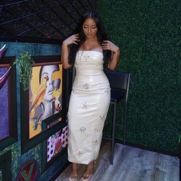 Dresses & Skirts - White Faux Leather Dress